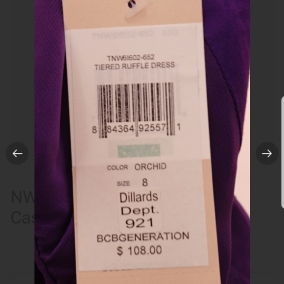 NWT BCBG Purple dress - Picture 4 of 6